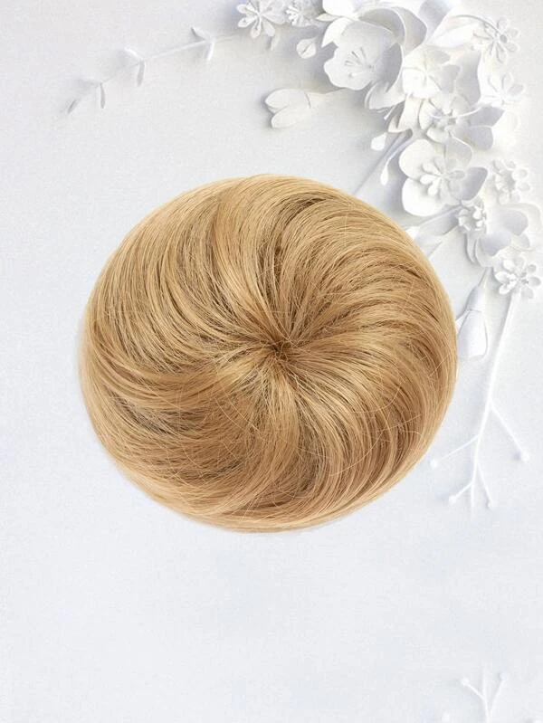 Short Synthetic Hair Bun With Elastic Drawstring