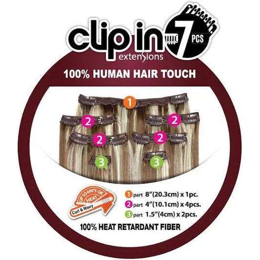 Platino Clip In 7 Pieces 18" Straight - KYUKCHIC
