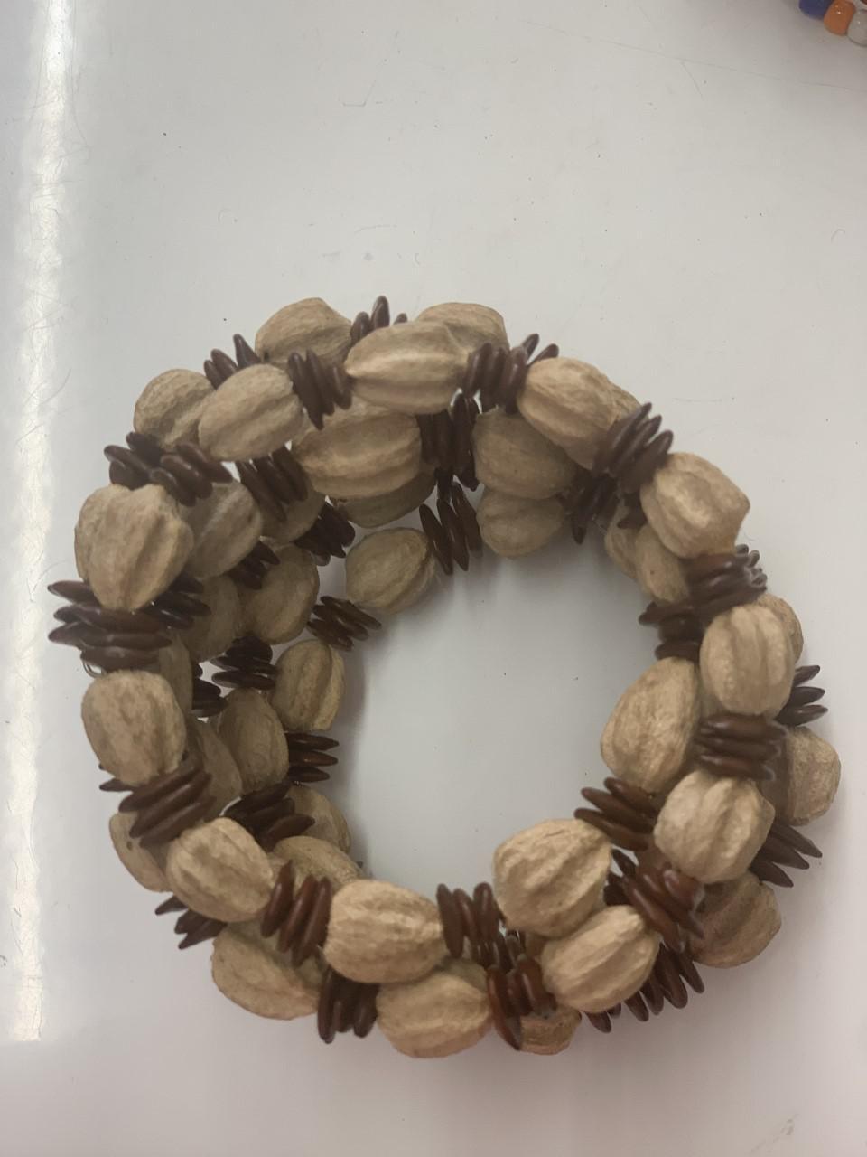 African Women's Beaded Coil Bracelet - Assorted Colors 1 PC