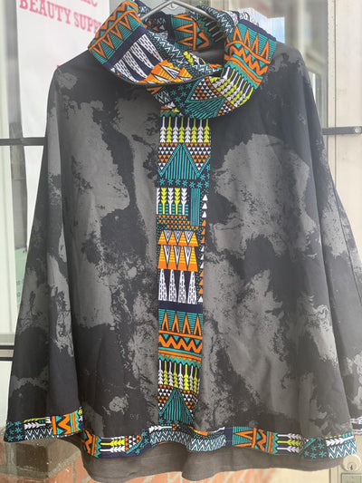 Poncho African/Kenyan print - Assorted Colors