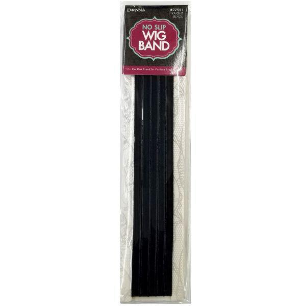 Donna No Slip Wig Band - Straight Black #22551