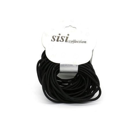 SiSI THIN BLACK ELASTIC BANDS