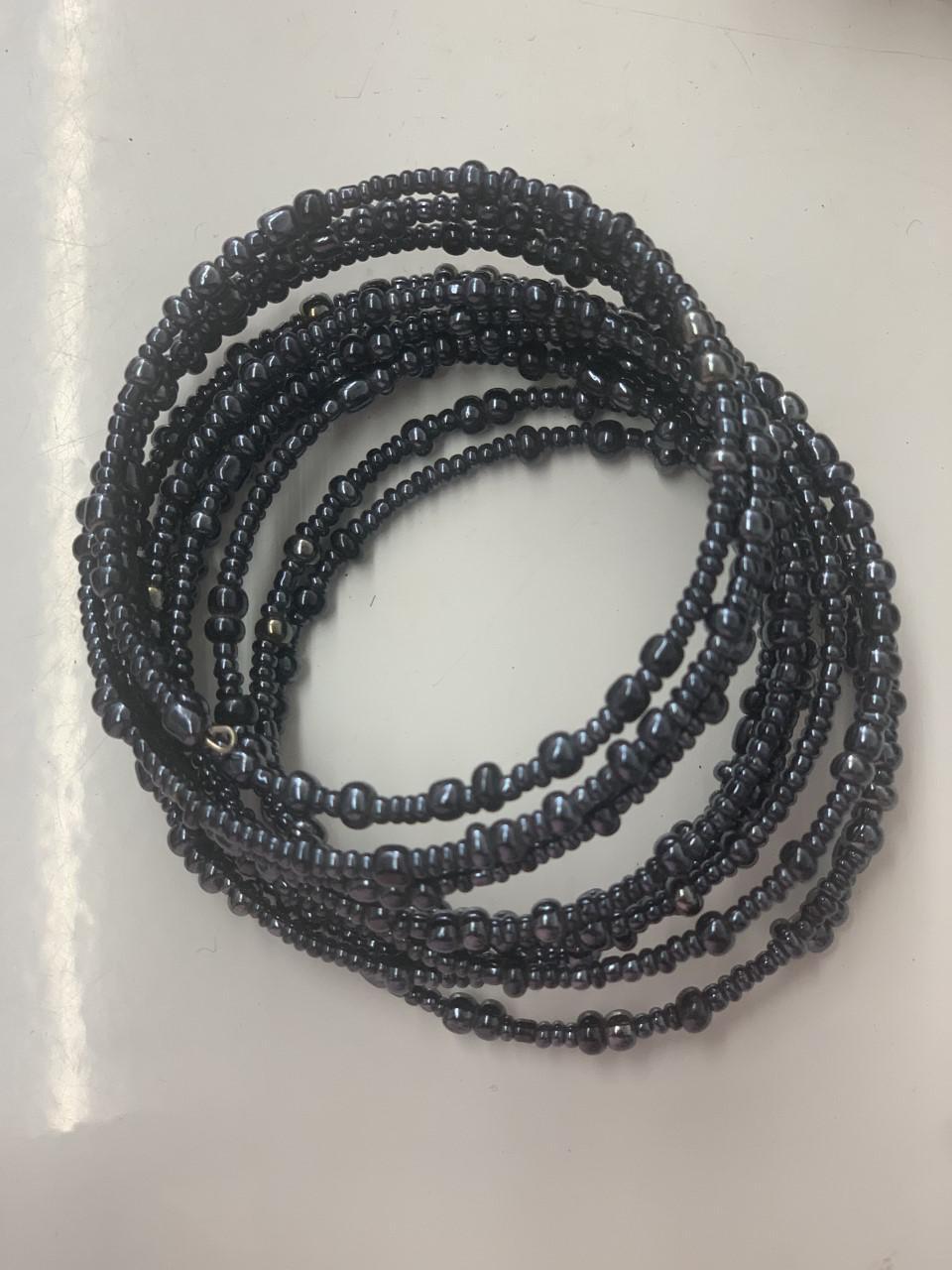 African Women's Beaded Coil Bracelet - Assorted Colors 1 PC