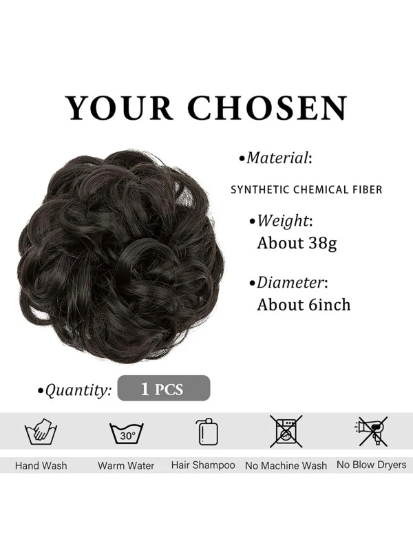 Natural Curly Synthetic Hair Updo Bun