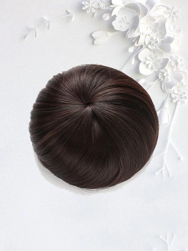 Short Synthetic Hair Bun With Elastic Drawstring