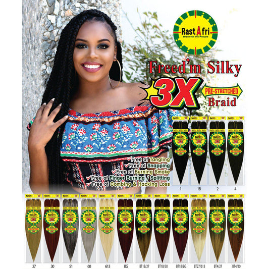 RastAfri 3X Freed'm Silky Braid Pre-Stretched