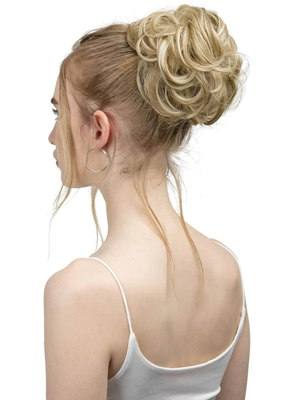 Natural Curly Synthetic Hair Updo Bun