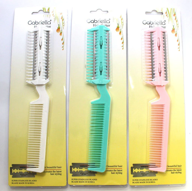 Gabriella Double Razor Hair Cutter with Comb - 1 Piece