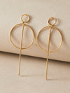 1pair Hollow Out Round Drop Earrings - KYUKCHIC 