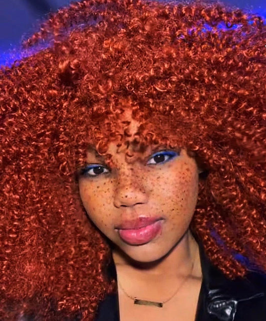 Afro Kinky Curly Wig with Bangs