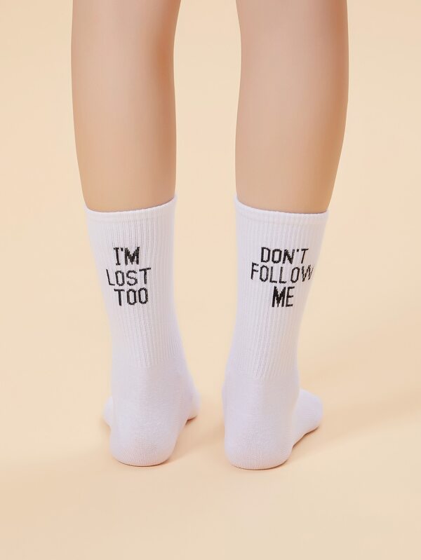 Letter Graphic Socks - KYUKCHIC