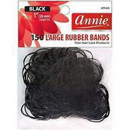 Annie 1" Black Rubber Bands - KYUKCHIC 