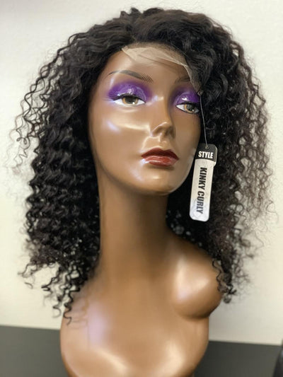 Human Hair 18" 4*4 Lace Wig Kinky Curly