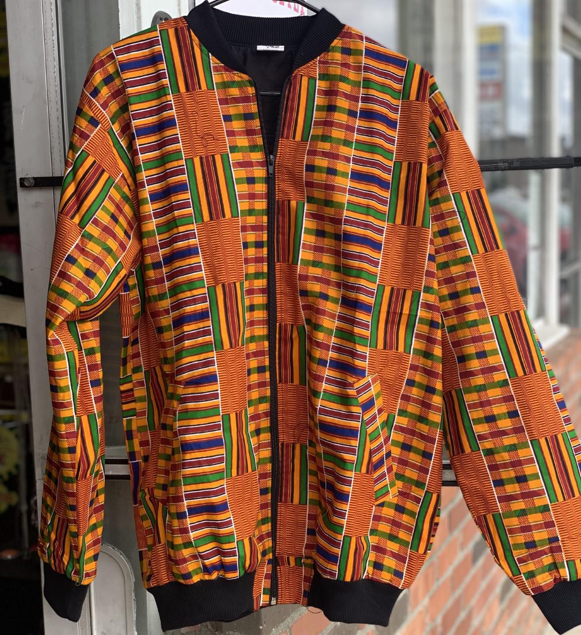 African/Kenyan Print Bomber Unisex Jacket - Assorted Colors