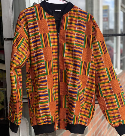 African/Kenyan Print Bomber Unisex Jacket - Assorted Colors