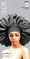 Lux Luxury Silky Satin Bonnet - Jumbo / Onyx
