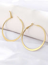18K Gold Plated Round Hoop Earrings - KYUKCHIC 