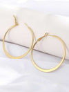 18K Gold Plated Round Hoop Earrings - KYUKCHIC