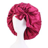 Large Size Long Satin Bonnet With Satin Ties