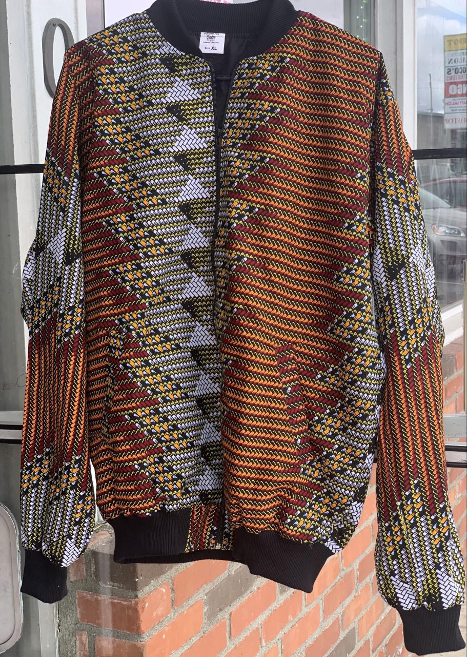 African/Kenyan Print Bomber Unisex Jacket - Assorted Colors