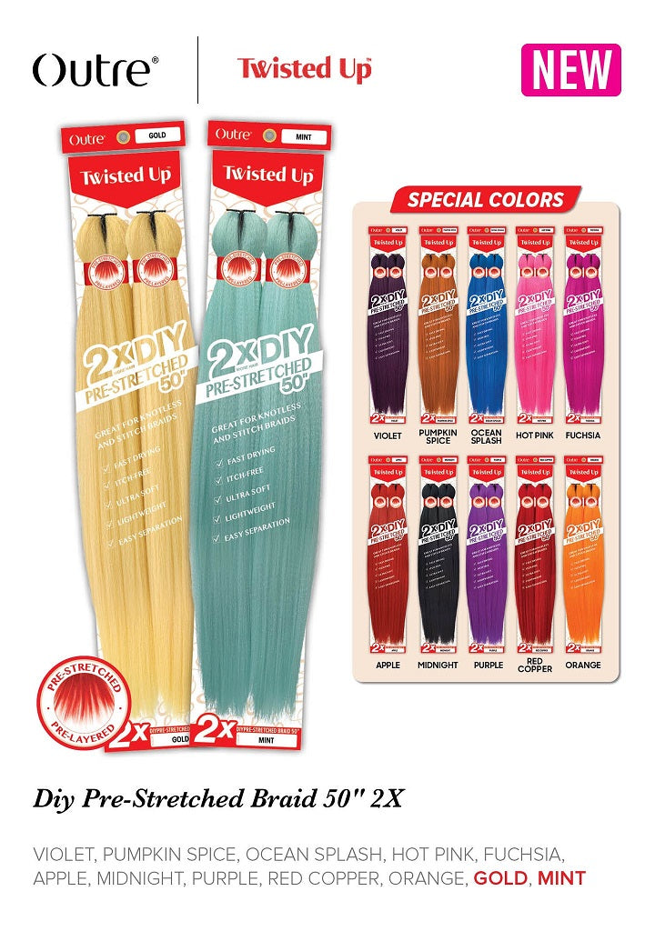X-Pression – Twisted Up – DIY Prestretched Braid 50″ 2X - KYUKCHIC 
