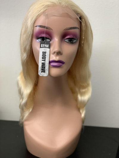 Human Hair 18" 4*4 Lace Wig Body Wave - Blonde