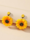 Girls Sunflower Drop Earrings - KYUKCHIC