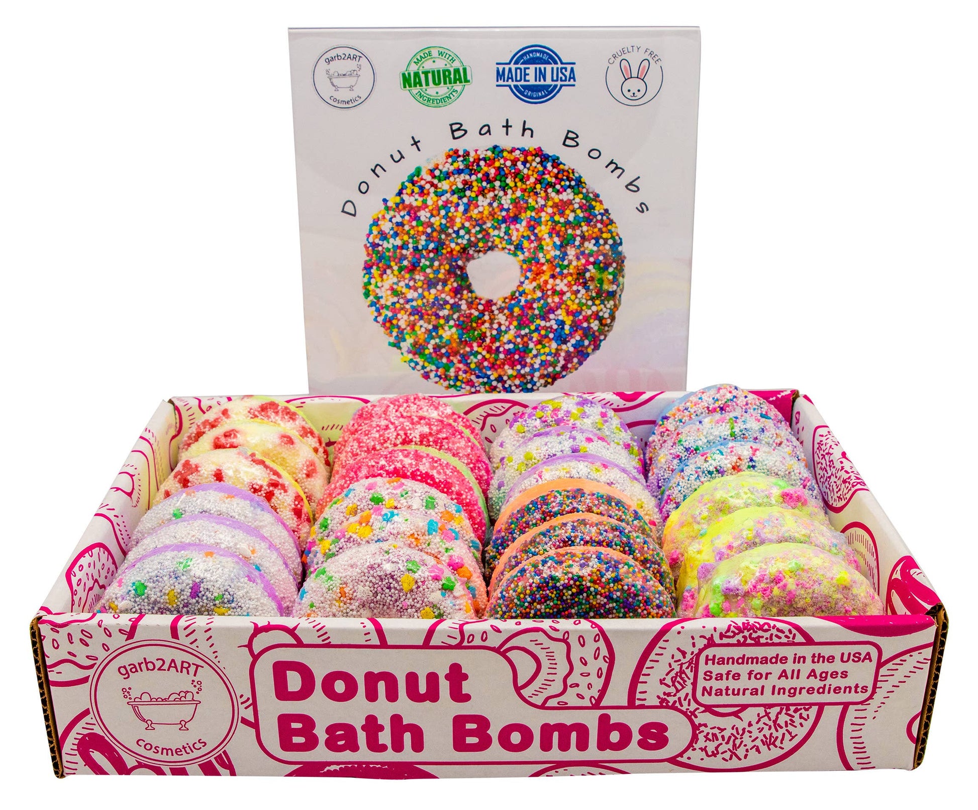 Donut Bath Bomb Display 36ct - KYUKCHIC 