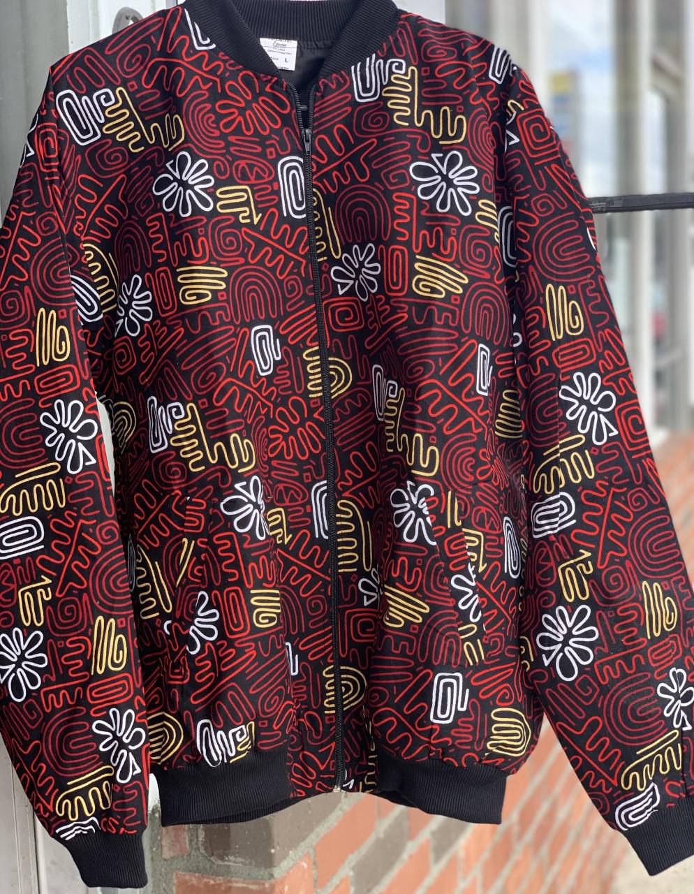 African/Kenyan Print Bomber Unisex Jacket - Assorted Colors
