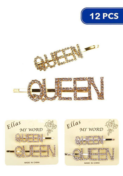 Sparkling 2pc duo Queen hairpin set