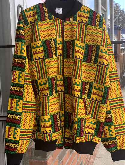 African/Kenyan Print Bomber Unisex Jacket - Assorted Colors