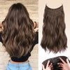 Invisible Wire Hair Extensions Long Wavy Hair Extensions Adjustable Size Removable Secure Clips Hairpieces