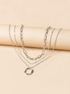 Geometric Charm Layered Necklace - KYUKCHIC