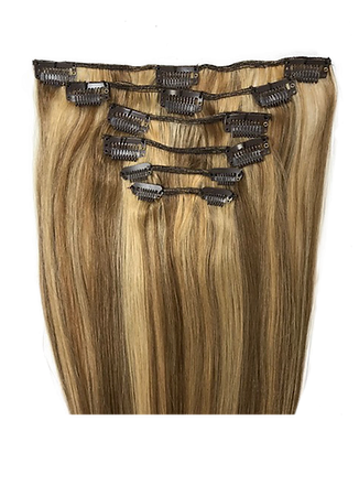 Evita 100% Human Hair Six Piece Clip In 18 Inches