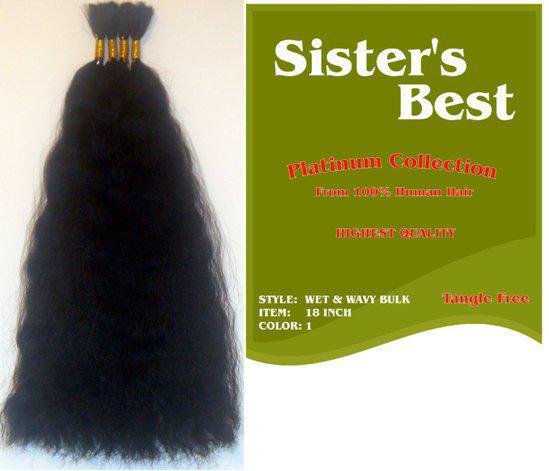 Sister's Best Wet & Wavy 18 Inch Human Braiding Hair - Platinum Collection