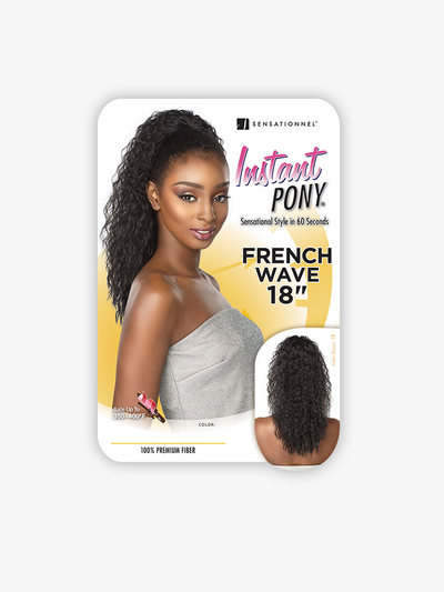 Sensationnel Instant Pony French Wave 18" Drawstring Ponytail Synthetic - KYUKCHIC