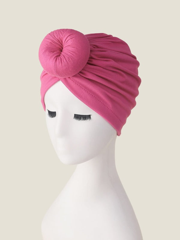 Round Decor Turban Hat - KYUKCHIC 