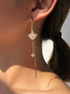 Rhinestone Star & Planet Drop Earrings - KYUKCHIC 