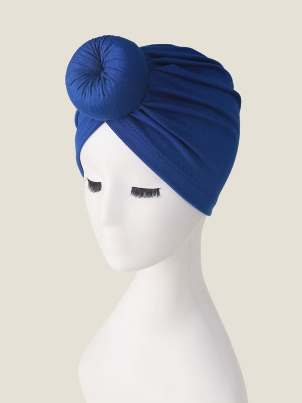 Round Decor Turban Hat - KYUKCHIC 